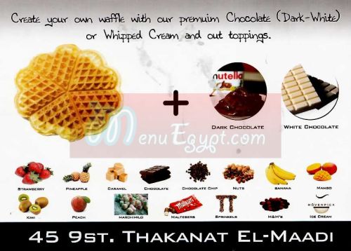 Waffle Shop menu Egypt